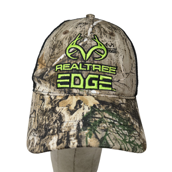 Realtree Edge Men's Snapback Mesh Back Camo Hat Brown OSFM Embroidered Logo - Picture 1 of 10